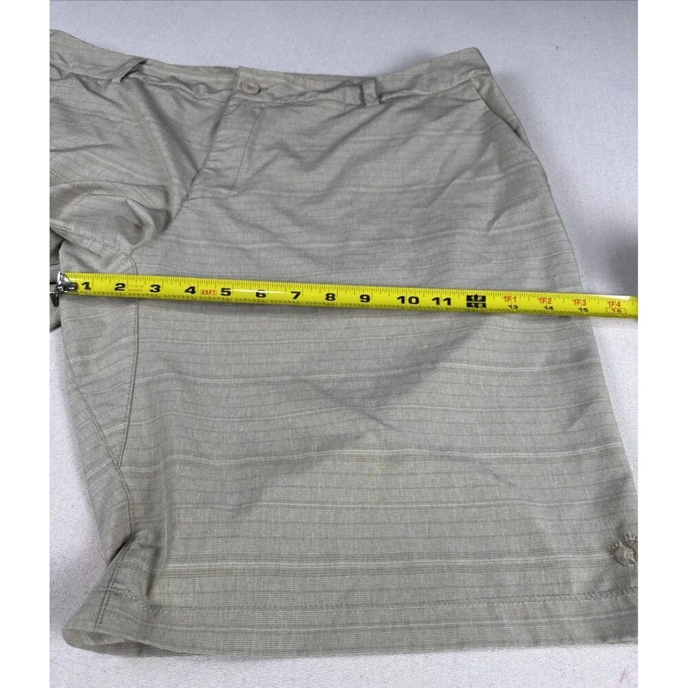 Hang Ten Mens 40 Hybrid Shorts Tan Stretch Performance Board Shorts RN147446